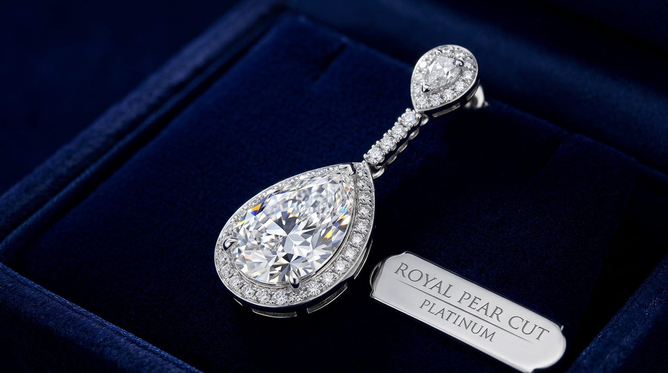 Royal Pear Cut Earring - Image 4
