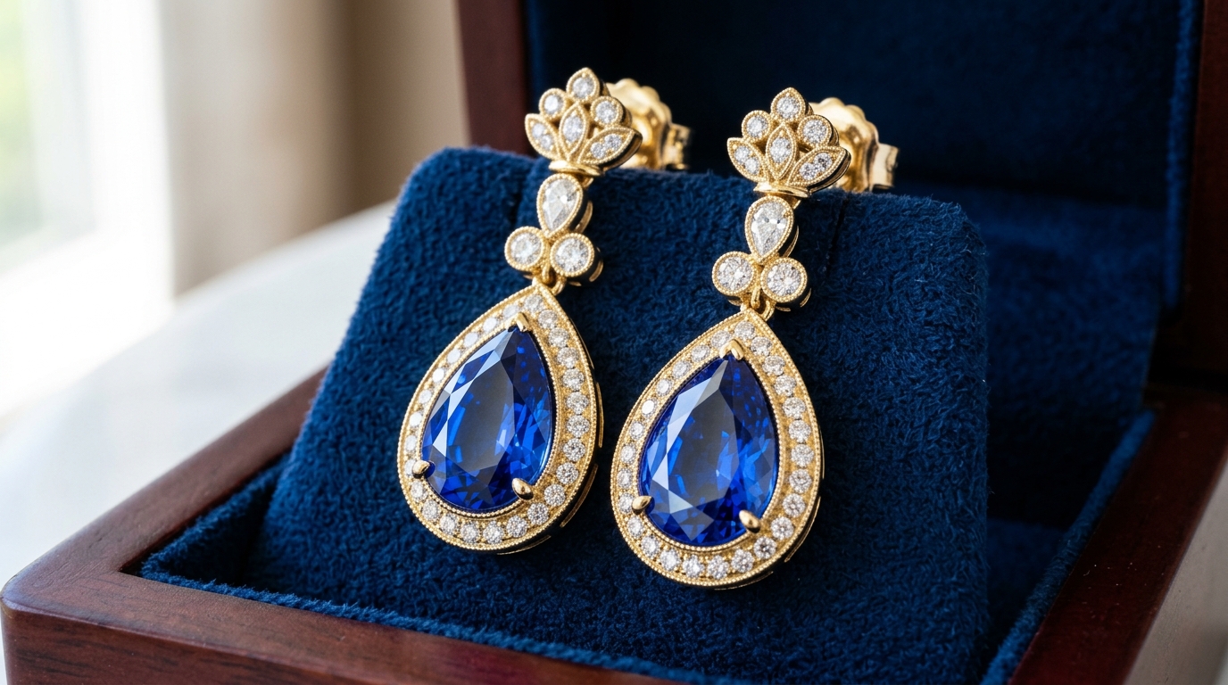 Royal Pear Cut Earring